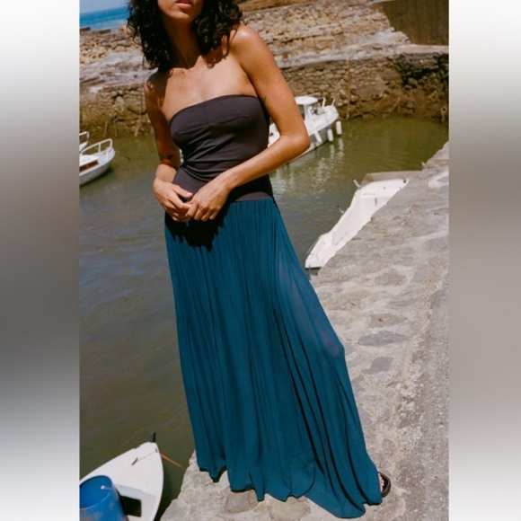 Ciao Lucia Giselle Strapless Maxi Dress S - Picture 4 of 14